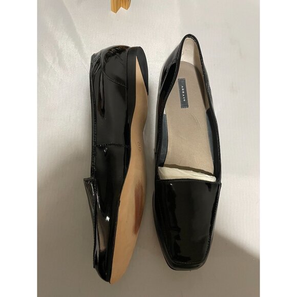 Array Women's Genuine Leather Black Patent Loafers Comfortable Slip-On Size 12M - Picture 11 of 13
